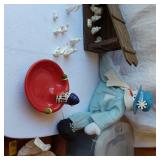 Nativity Scene Set with Snowman Decorations