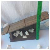 Nativity Scene Set with Snowman Decorations