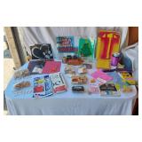 Craft Supplies and Tools Lot including Adhesive Mat Stack, Wooden Letters, and Crafting Accessories