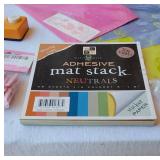 Craft Supplies and Tools Lot including Adhesive Mat Stack, Wooden Letters, and Crafting Accessories