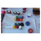 Craft Supplies and Tools Lot including, Wood Burner, Glue Gun, Used Paints, and Accessories