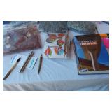 Lutheran Handbook and FetchFind Notebooks, Decorative Glass Blocks, and Craft Supplies