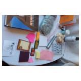 Lutheran Handbook and FetchFind Notebooks, Decorative Glass Blocks, and Craft Supplies