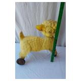 Vintage Yellow Ride on Lamb with Wheels