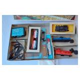 Vintage Electric Train Set (cars only) with Plane and Car Models