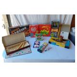 Jesse Ventura Doll and Board Games including Showdown Yahtzee, Scrabble, and Apples to Apples