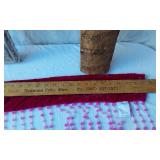 Wooden Cross, Picture Frame, and Pink Beaded Valance