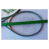 Mixed Sports Equipment Lot including Easton Hammer Bat, MacGregor Bat, Franklin Teeball Bat, Prince Tennis Racket, and Assorted Golf Balls