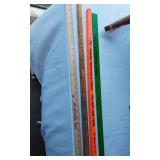 Wooden Chairs and Yardsticks with Walking Sticks