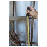 Lot of Vintage Window Frames with Wreath and Burlap