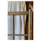 Lot of Vintage Window Frames with Wreath and Burlap