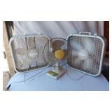Lasko Box Fans and Sanyo Table Fan