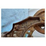 Antique Cast Iron Hay Trolley Part