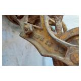 Antique Cast Iron Hay Trolley Part