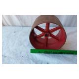 Red Cast Iron Wheel - 8 1/2" diameter, 6" wide