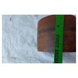 Red Cast Iron Wheel - 8 1/2" diameter, 6" wide