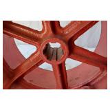 Red Cast Iron Wheel - 8 1/2" diameter, 6" wide