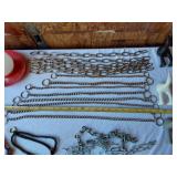 Lot of Dog Collars and Chains with Accessories