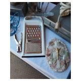 Runestone Electric Association Rain Gauge, Culinary Elements Bag Clips, Camping Water Bag, Cheese Grater, and Other Kitchen and Utility Items