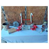 Kidde KL-2S Fire Escape Ladder, Stetson Box Cigar Box, Cast Iron Damper, and Tinkertoy Canister