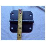 Assorted Hardware and Electrical Components including Plates, Hinges, Chains, and Accessories