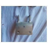 Assorted Hardware and Electrical Components including Plates, Hinges, Chains, and Accessories