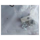 Assorted Hardware and Electrical Components including Plates, Hinges, Chains, and Accessories