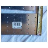 Assorted Hardware and Electrical Components including Plates, Hinges, Chains, and Accessories