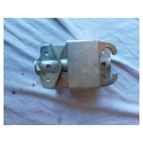 Assorted Hardware and Electrical Components including Plates, Hinges, Chains, and Accessories