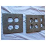 Assorted Hardware and Electrical Components including Plates, Hinges, Chains, and Accessories