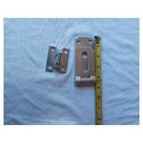 Assorted Hardware and Electrical Components including Plates, Hinges, Chains, and Accessories