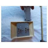 Assorted Hardware and Electrical Components including Plates, Hinges, Chains, and Accessories
