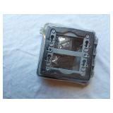 Assorted Hardware and Electrical Components including Plates, Hinges, Chains, and Accessories