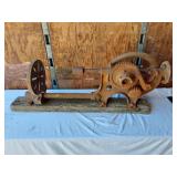 Buffalo Forge Co. Vintage Hand Crank Drill Press - cracked