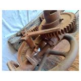 Buffalo Forge Co. Vintage Hand Crank Drill Press - cracked