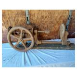 Buffalo Forge Co. Vintage Hand Crank Drill Press - cracked