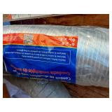 Mixed Lot of Home Improvement Supplies Including Door Sweep and Drawer Slides, Semi-Rigid Aluminum Duct, and Various Wood Pieces