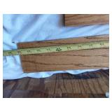 Mixed Lot of Home Improvement Supplies Including Door Sweep and Drawer Slides, Semi-Rigid Aluminum Duct, and Various Wood Pieces