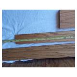 Mixed Lot of Home Improvement Supplies Including Door Sweep and Drawer Slides, Semi-Rigid Aluminum Duct, and Various Wood Pieces