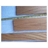 Mixed Lot of Home Improvement Supplies Including Door Sweep and Drawer Slides, Semi-Rigid Aluminum Duct, and Various Wood Pieces