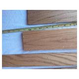Mixed Lot of Home Improvement Supplies Including Door Sweep and Drawer Slides, Semi-Rigid Aluminum Duct, and Various Wood Pieces
