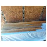 Mixed Lot of Home Improvement Supplies Including Door Sweep and Drawer Slides, Semi-Rigid Aluminum Duct, and Various Wood Pieces