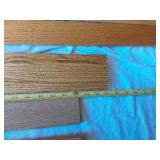 Mixed Lot of Home Improvement Supplies Including Door Sweep and Drawer Slides, Semi-Rigid Aluminum Duct, and Various Wood Pieces