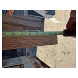 Mixed Lot of Home Improvement Supplies Including Door Sweep and Drawer Slides, Semi-Rigid Aluminum Duct, and Various Wood Pieces