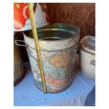 U.S. Mailbox, Decorative Tins, and Mop Bucket