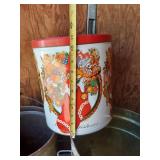 U.S. Mailbox, Decorative Tins, and Mop Bucket