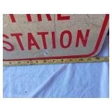 No Parking Fire Station Sign