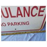 Ambulance No Parking Sign