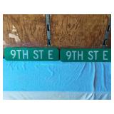 9th Street East Street Signs
