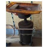 Portable Oil Drain Tank with Drip Pan - Damaged in Multiple Places